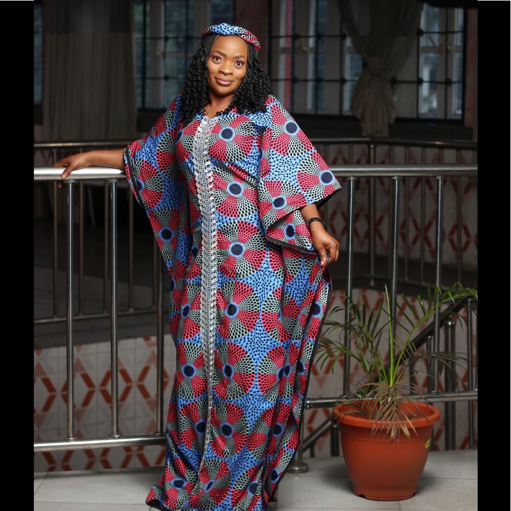 SALES! SALES!!! African maxi dress with head wrap - Picture 2 of 12